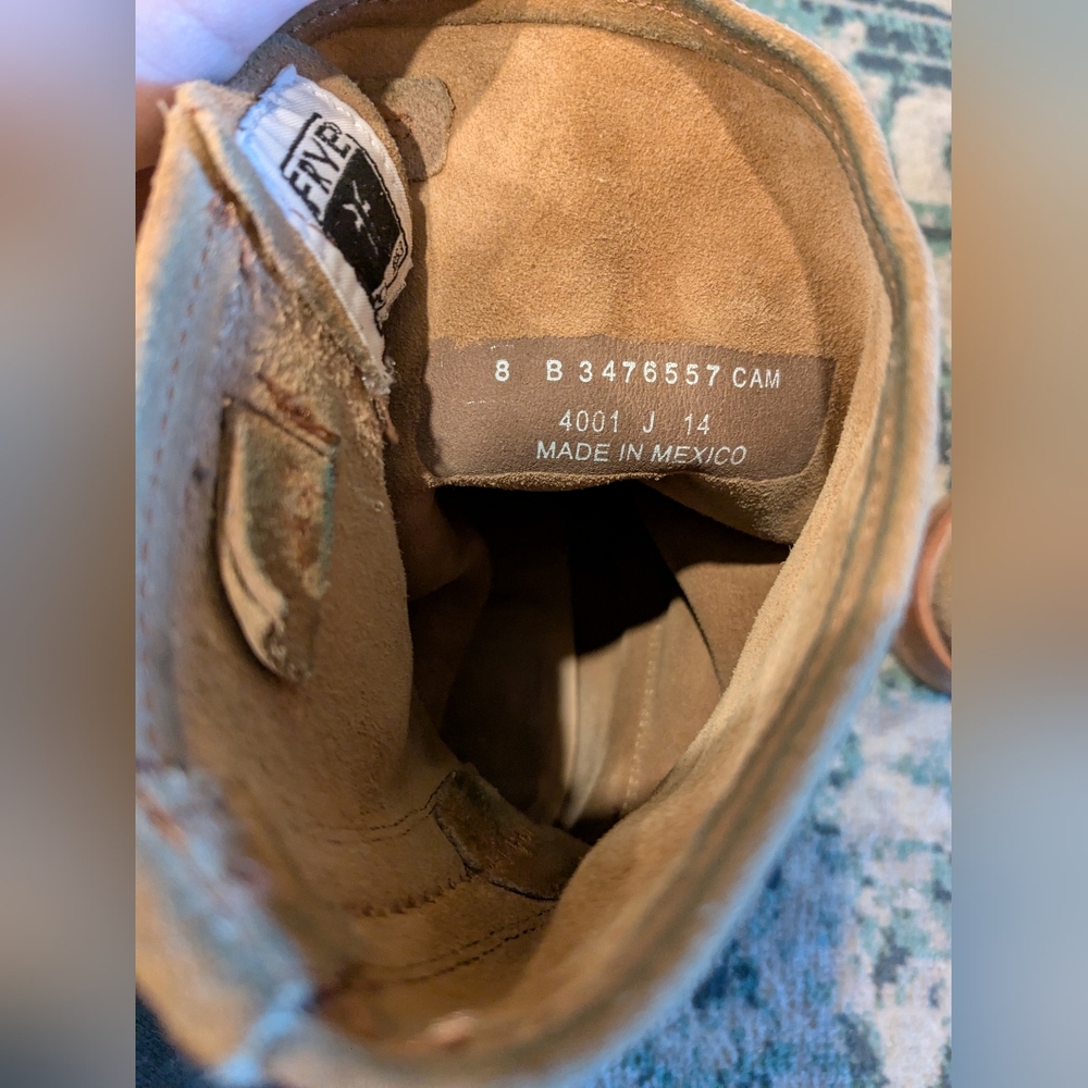 Frye Veronica Suede Moto Boots - Camel 🐪 Sz 8 - Picture 10 of 13